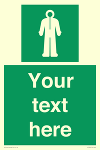 Custom sign safe condition Survival clothing